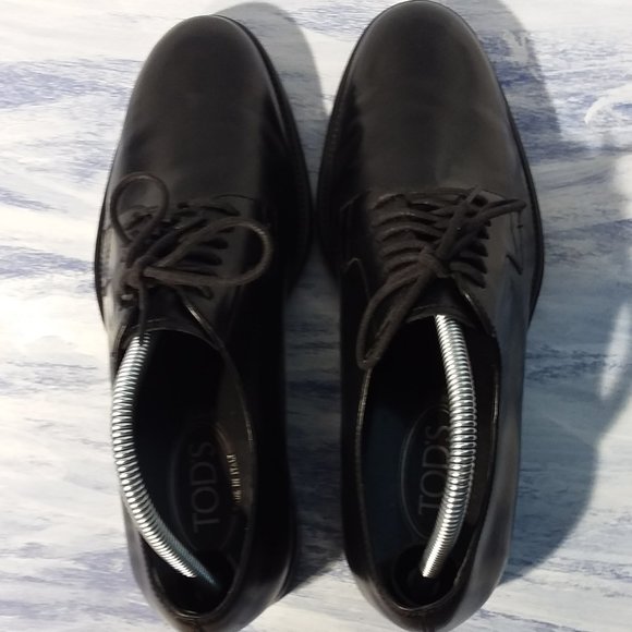 \'Tod\'s Black Leather Oxford Shoes Men US size 7.5 main image 7
